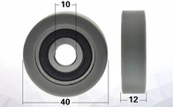 10x40x12 mm PU620040-12 Polyurethane Coated Ball Bearings Gray Color
