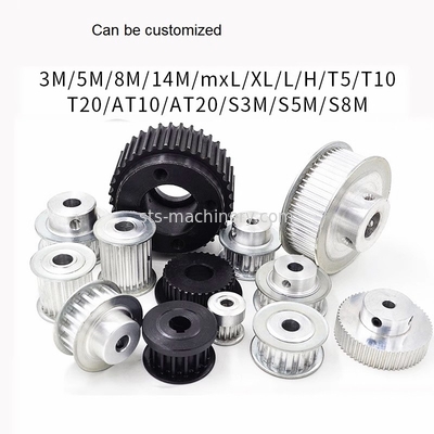 S2M S3M S4.5M S5M S8M S14M S Tooth Synchronous Pulley Aluminium Timing Belt Pulley