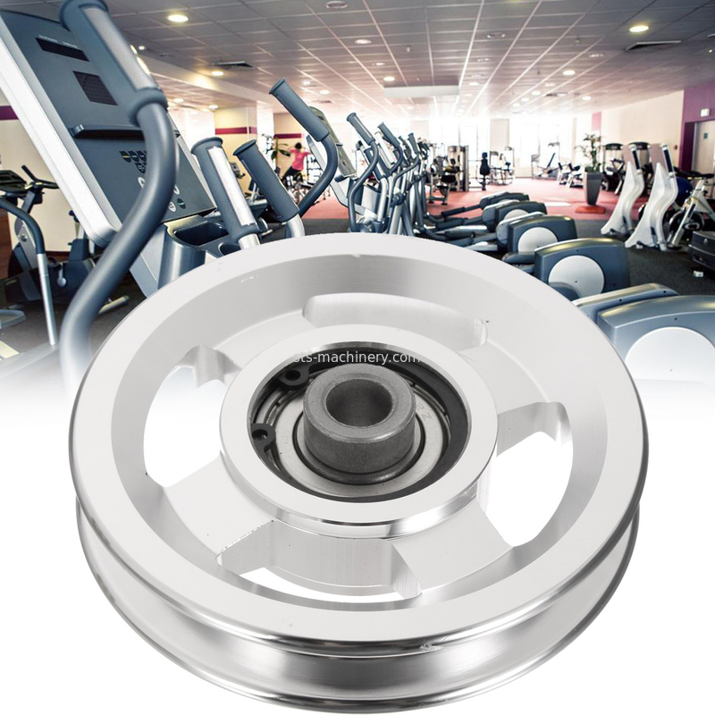 Aluminum Alloy Bearing Pulley Wheels For Gym Fitness Equipment / Aluminium Sliding Window Wheels