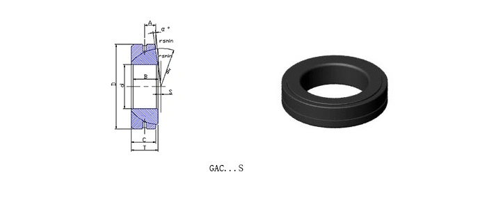 GAC Series Angular Contact Spherical Plain Bearings (GAC25S GAC28S GAC30S GAC32S GAC35S GAC40S GAC45S GAC50S)
