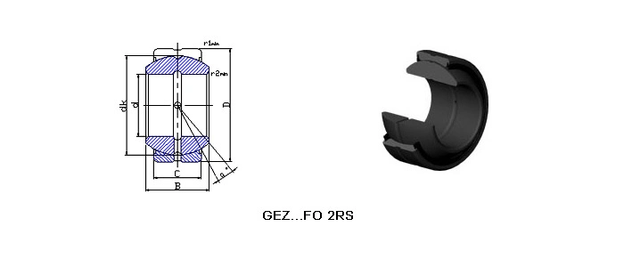 Inch Size GEZ...FO 2RS Series Radial Spherical Plain Bearings (GEZ31FO 2RS GEZ38FO 2RS GEZ44FO 2RS GEZ50FO 2RS GEZ57FO 2RS GEZ63FO 2RS GEZ69FO 2RS GEZ76FO 2RS)