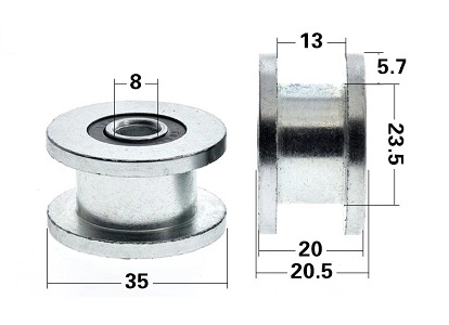 H grooved Wheel, Metal Non-Standard grooved Pulley/Roller