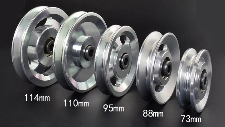 Aluminium Alloy Pulley Wheel Gym Pulley Bearings For Gym Fitness Equipment / Aluminum Sliding Window Roller