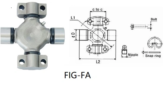 Universal Joints With 2 Wing And 2 Plain Round Bearings(5-2033X 5-4016X R220 R221 S-D868 S-C673 S-C674 UJ480 UJ997 HD205-3 W-6139)
