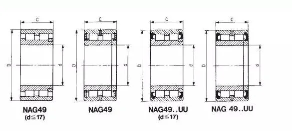 NAG4900UU Needle Roller Bearing (NAG4900UU NAG4901UU NAG4902UU NAG4903UU NAG4904UU NAG4905UU NAG4906UU NAG4907UU)